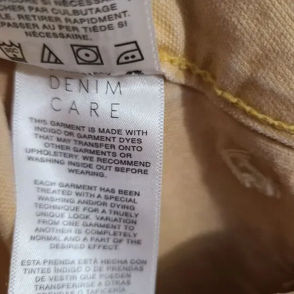 Kensie Jeans Yellow The Savannah High Rise Flare Crop 14/32 Casual Denim‎ - Picture 7 of 7